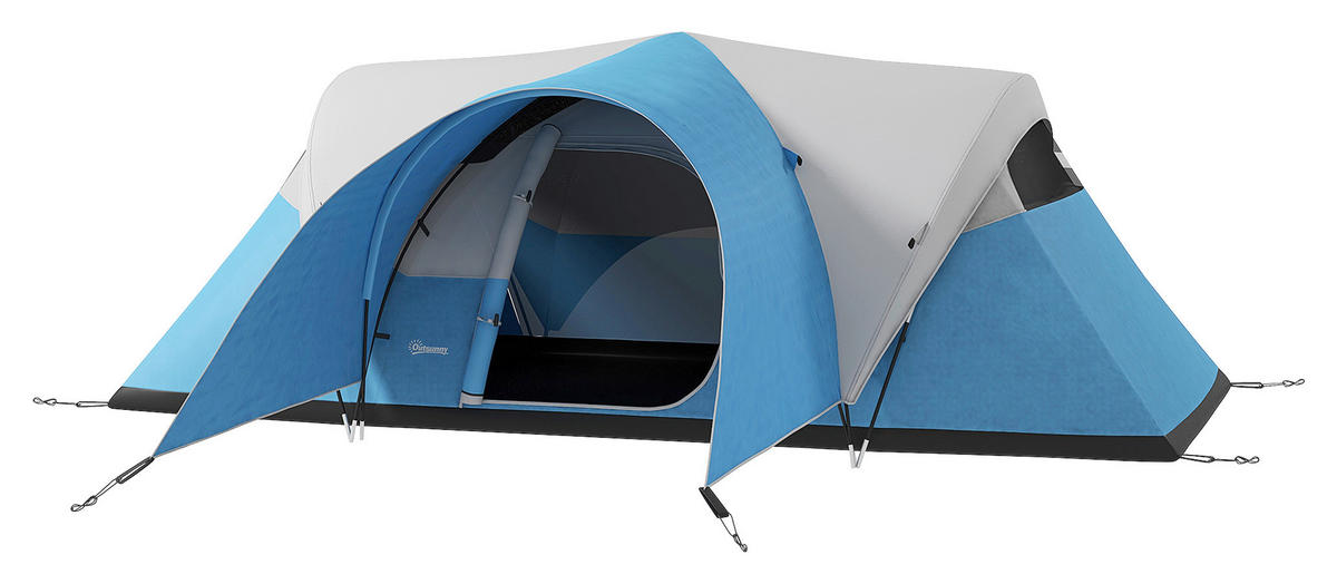 Outsunny Tunnelzelt B/H/L: ca. 300x198x550 cm Tunnelzelt - blau (550,00/300,00/198,00cm) - Outsunny