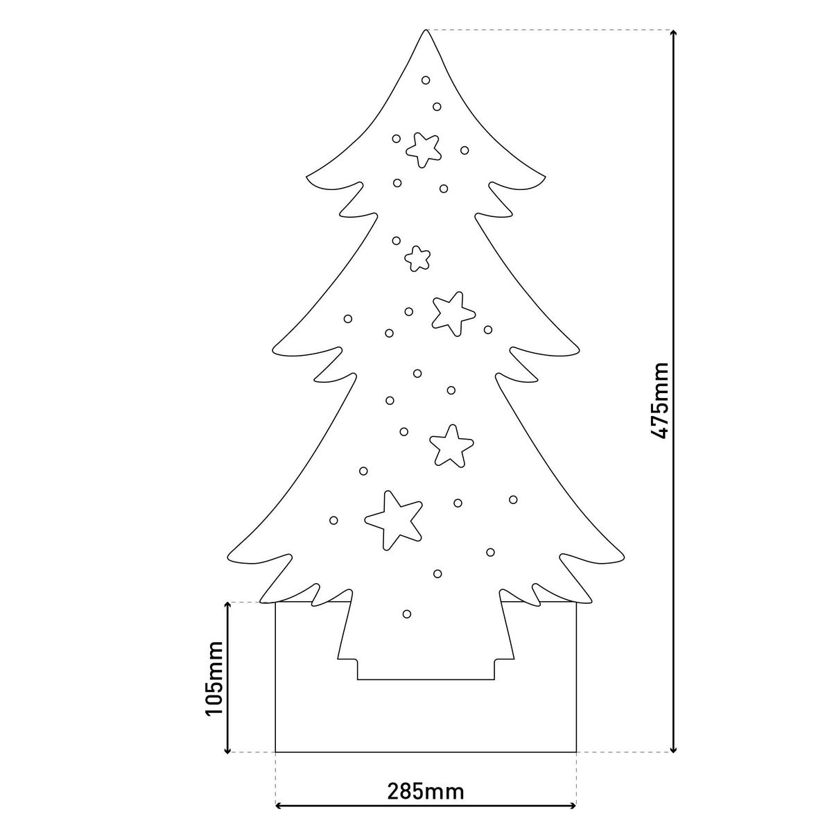Näve Leuchten LED-Dekoleuchte Tannenbaum Tannenbaum - natur (11,00/47,00/22,00cm) - Näve Leuchten
