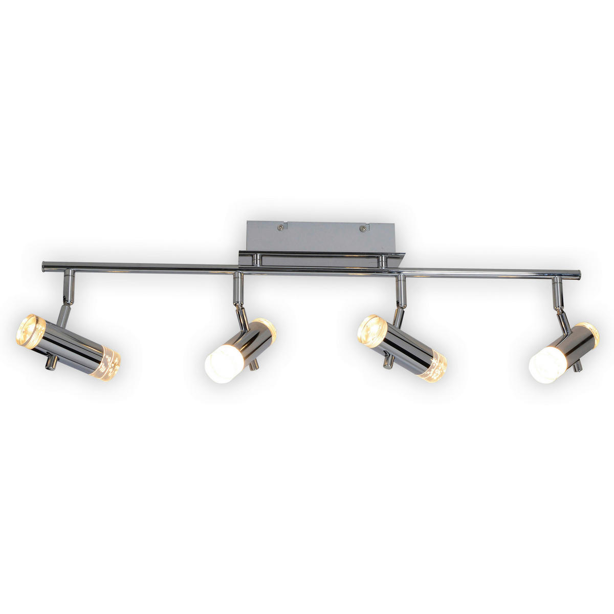 Näve Leuchten Deckenleuchte 1246042 Chrom Kunststoff Metall B/H/T: ca. 8x18,5x66 cm 4 Brennstellen Garda - Chrom (8,00/18,50/66,00cm) - Näve Leuchten