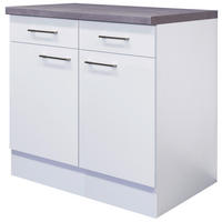 Unterschrank Vita weiß matt B/H/T: ca. 80x86x60 cm Vita - Beton/weiß (80,00/86,00/60,00cm) - Flex-Well