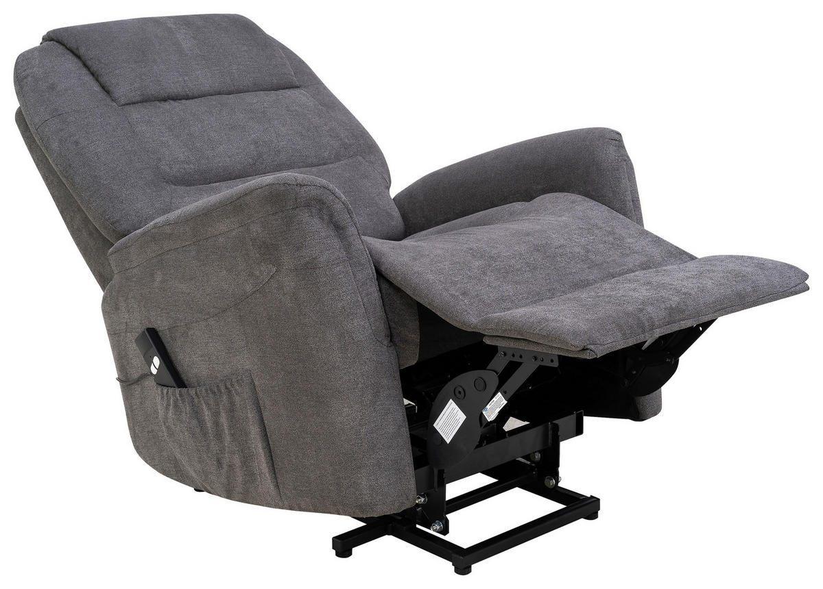 Sessel grau Microfaser B/H/T: ca. 88x106x93 cm FM-5018L-large_Fernsehsessel - grau (88,00/106,00/93,00cm)