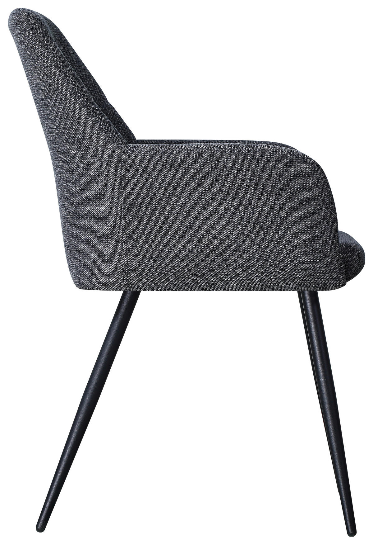 Armlehnstuhl Joe grau Webstoff B/H/T: ca. 58x85x62 cm Joe - schwarz/grau (58,00/85,00/62,00cm)