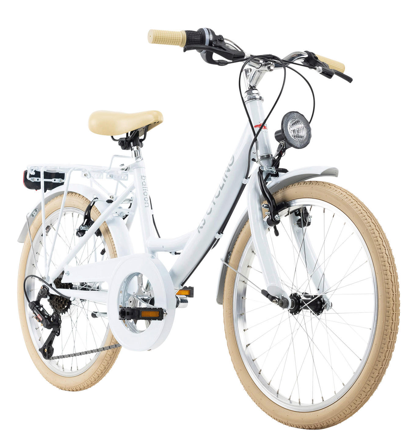 KS-Cycling Kinderrad Balloon 652K Balloon 20 Zoll Rahmenhöhe 34 cm 6 Gänge weiß weiß ca. 20 Zoll Balloon - weiß - KS-Cycling