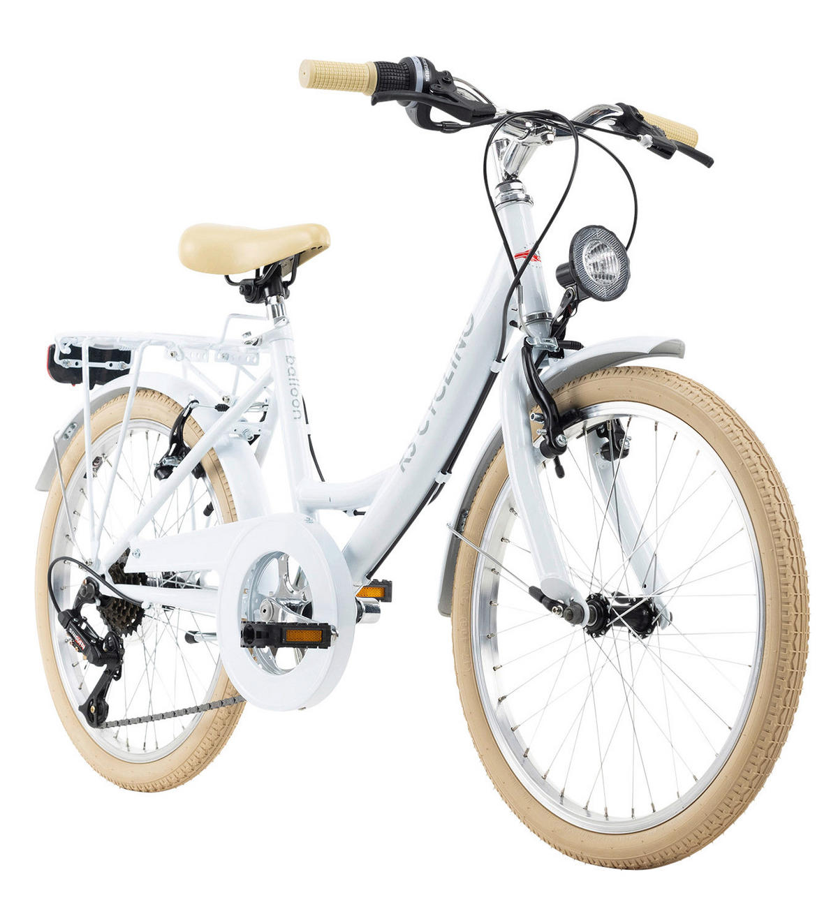 KS-Cycling Kinderrad Balloon 652K Balloon 20 Zoll Rahmenhöhe 34 cm 6 Gänge weiß weiß ca. 20 Zoll Balloon - weiß - KS-Cycling