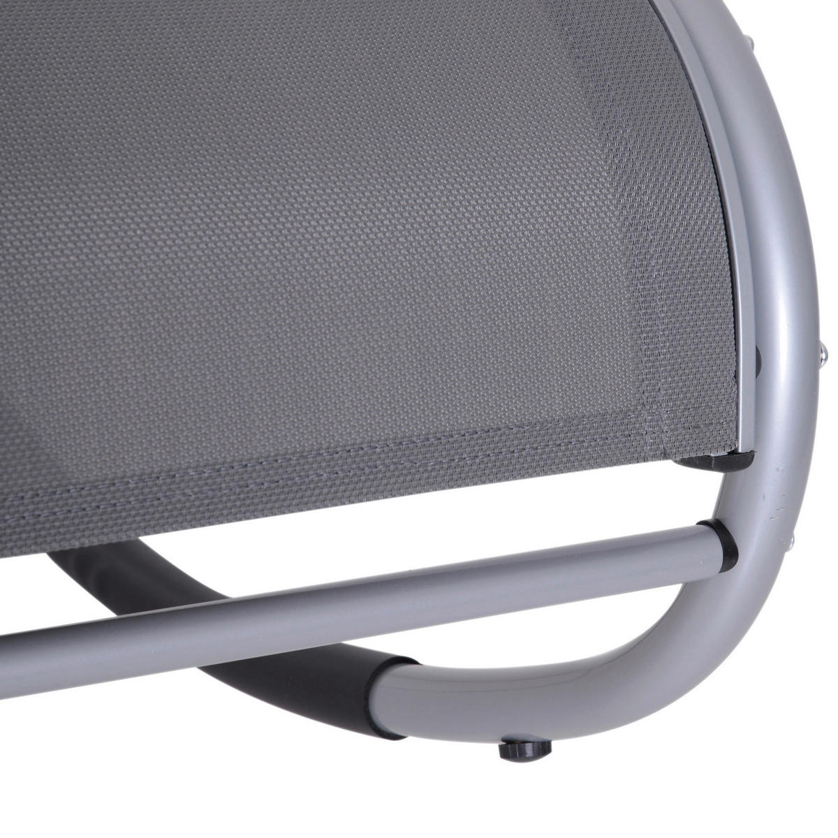 Outsunny Schaukelstuhl grau Aluminium B/H/L: ca. 61x88x120 cm Schaukelstuhl - grau (120,00/61,00/88,00cm) - Outsunny