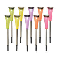 LED Solar-Erdspieß 10er-Set NV4180702 multicolor Edelstahl Kunststoff B/H/T: ca. 4x25x4 cm Multi - multicolor (4,00/25,00/4,00cm) - Näve Leuchten