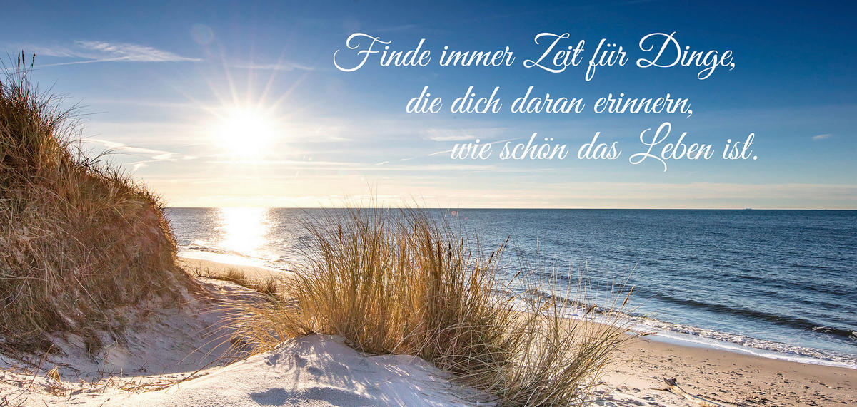 Keilrahmenbild Strand B/H: ca. 70x33 cm Keilrahmen 33x70 cm - (70,00/33,00cm)