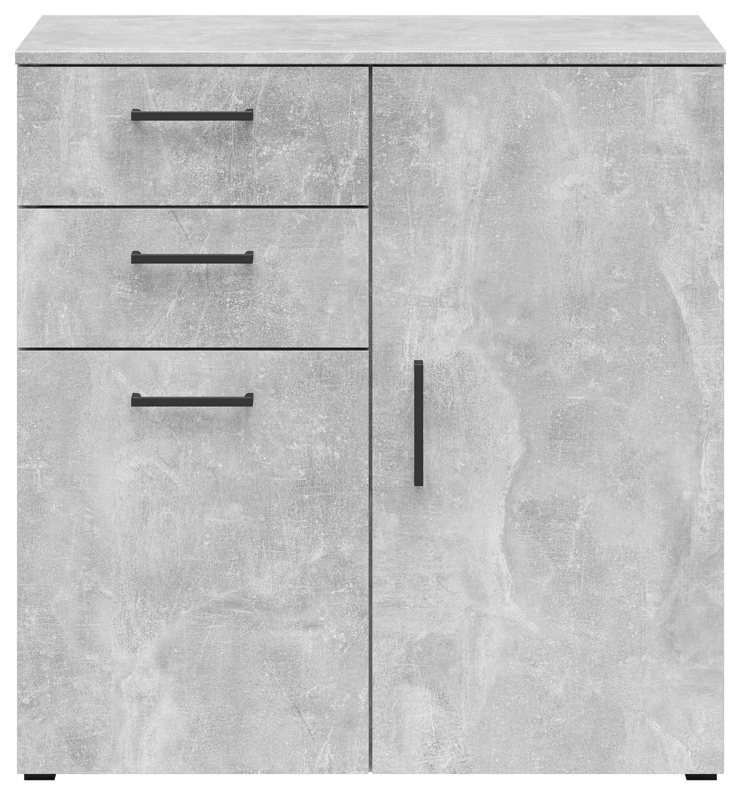 Kommode Multi-Stauraum Typ 26 Beton Optik B/H/T: ca. 80x83x40 cm Multi-Stauraum Typ 26 - Beton (80,00/83,00/40,00cm)