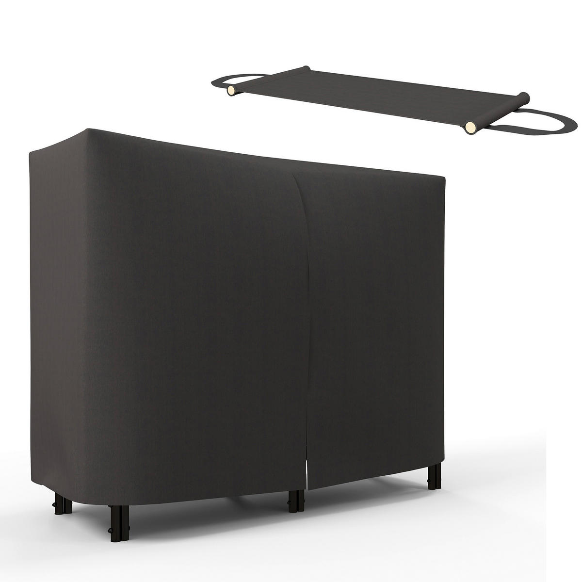Outsunny Kaminholzregal schwarz B/H/L: ca. 36x99x120 cm Kaminholzregal - schwarz (120,00/36,00/99,00cm) - Outsunny
