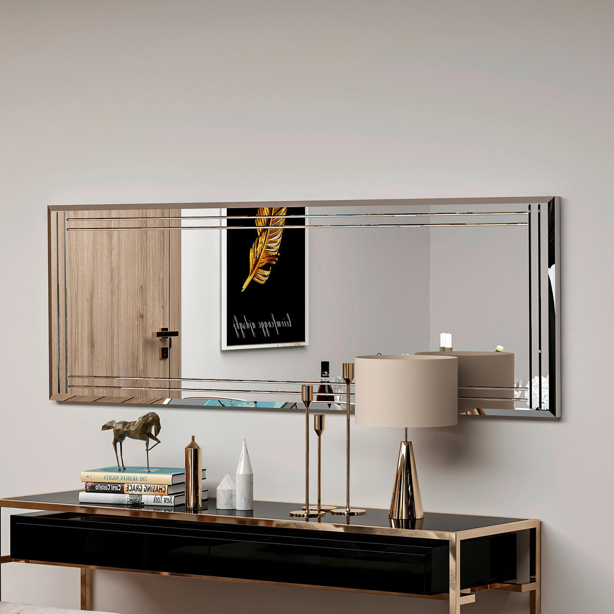 Wandspiegel Buhem transparent Glas B/H/T: ca. 120x40x3,5 cm Buhem - transparent (120,00/40,00/3,50cm) - moebel17