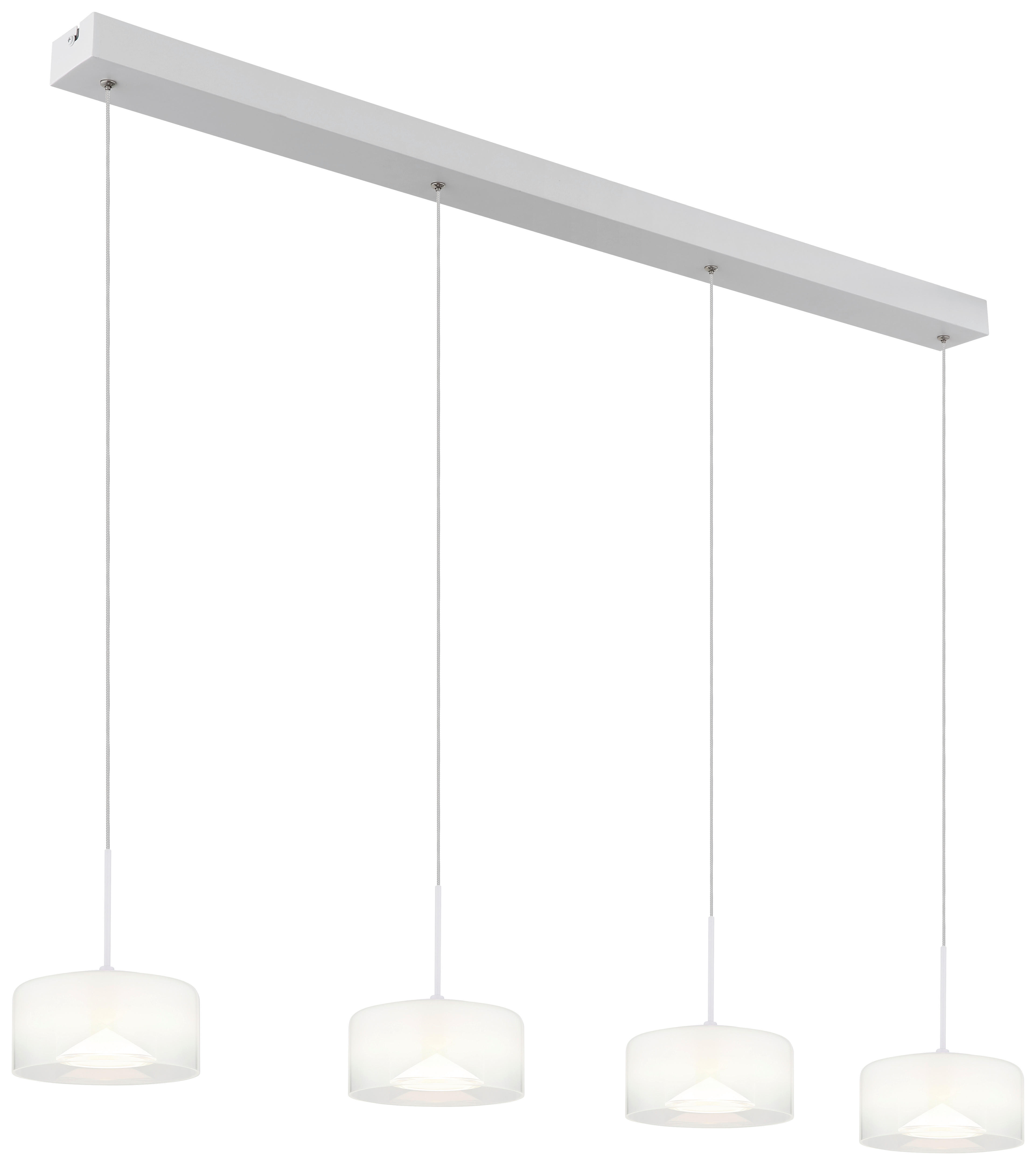 GLOBO Pendelleuchte BELINDA - weiß/Opal (105,00/15,00/150,00cm) - GLOBO