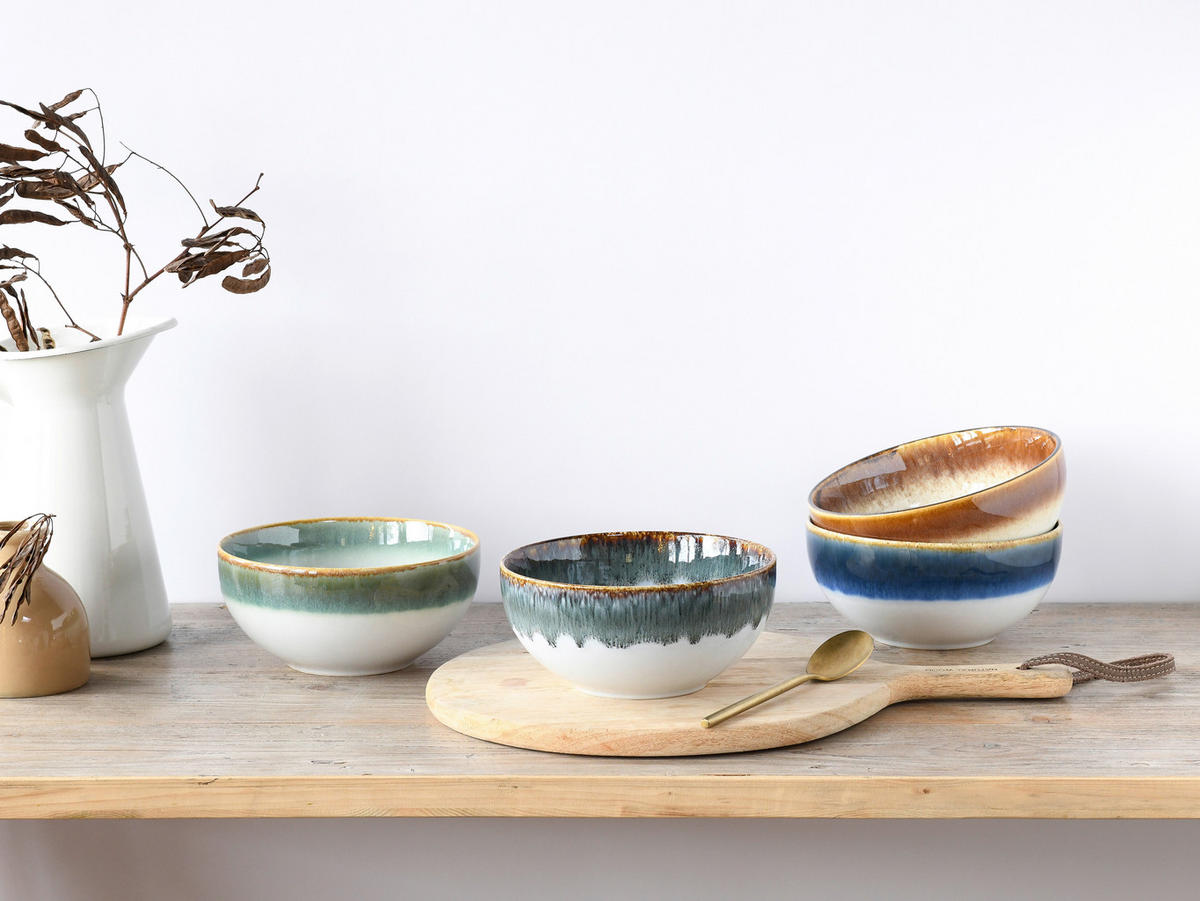 CreaTable Müslischalenset Cascade Bowls Mix Buddha bunt Steinzeug Cascade Bowls Mix Buddha - bunt - CreaTable