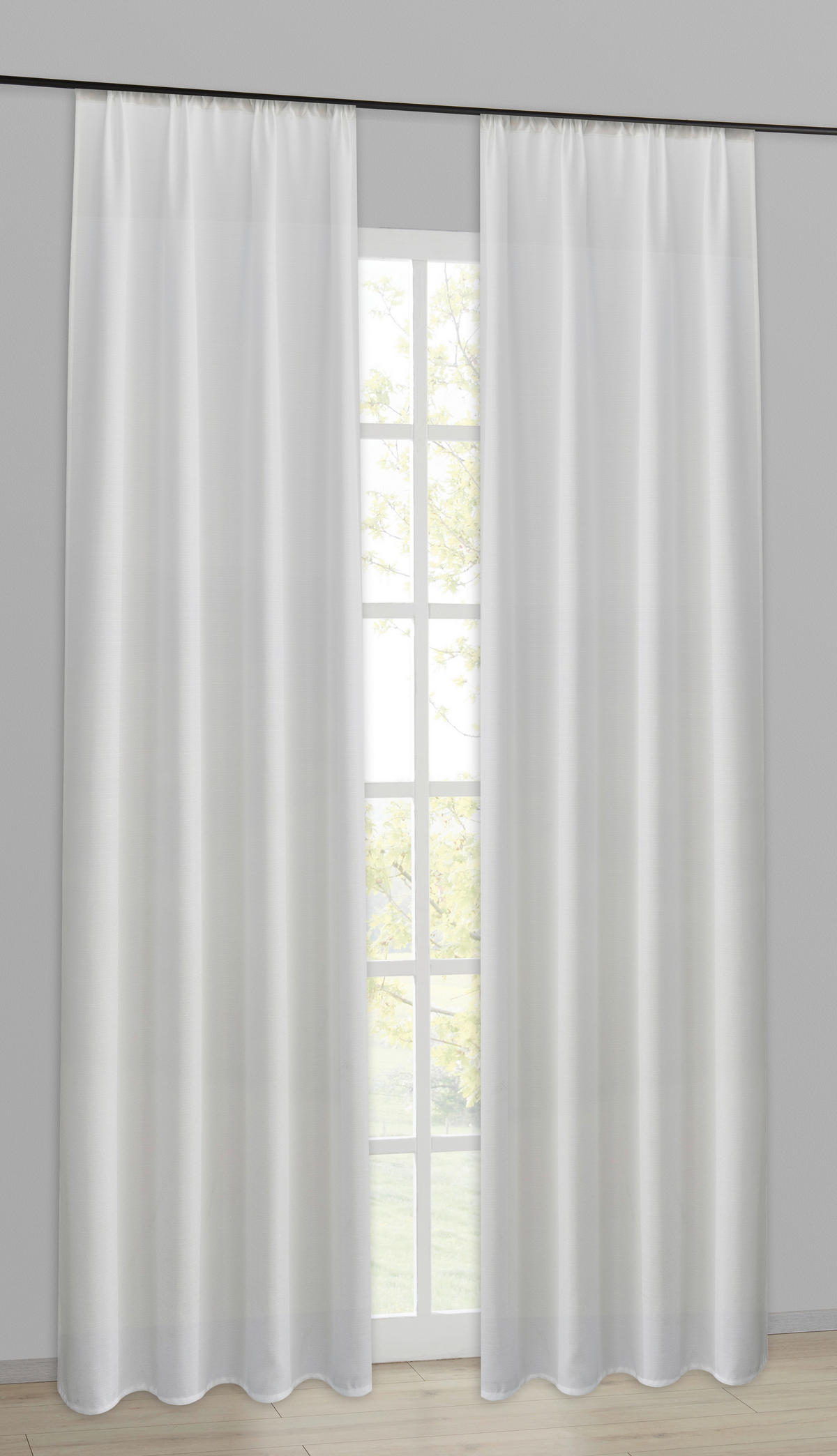 Dekovorhang Detroit natur B/L: ca. 135x245 cm Detroit - natur (135,00/245,00cm) - silver edition
