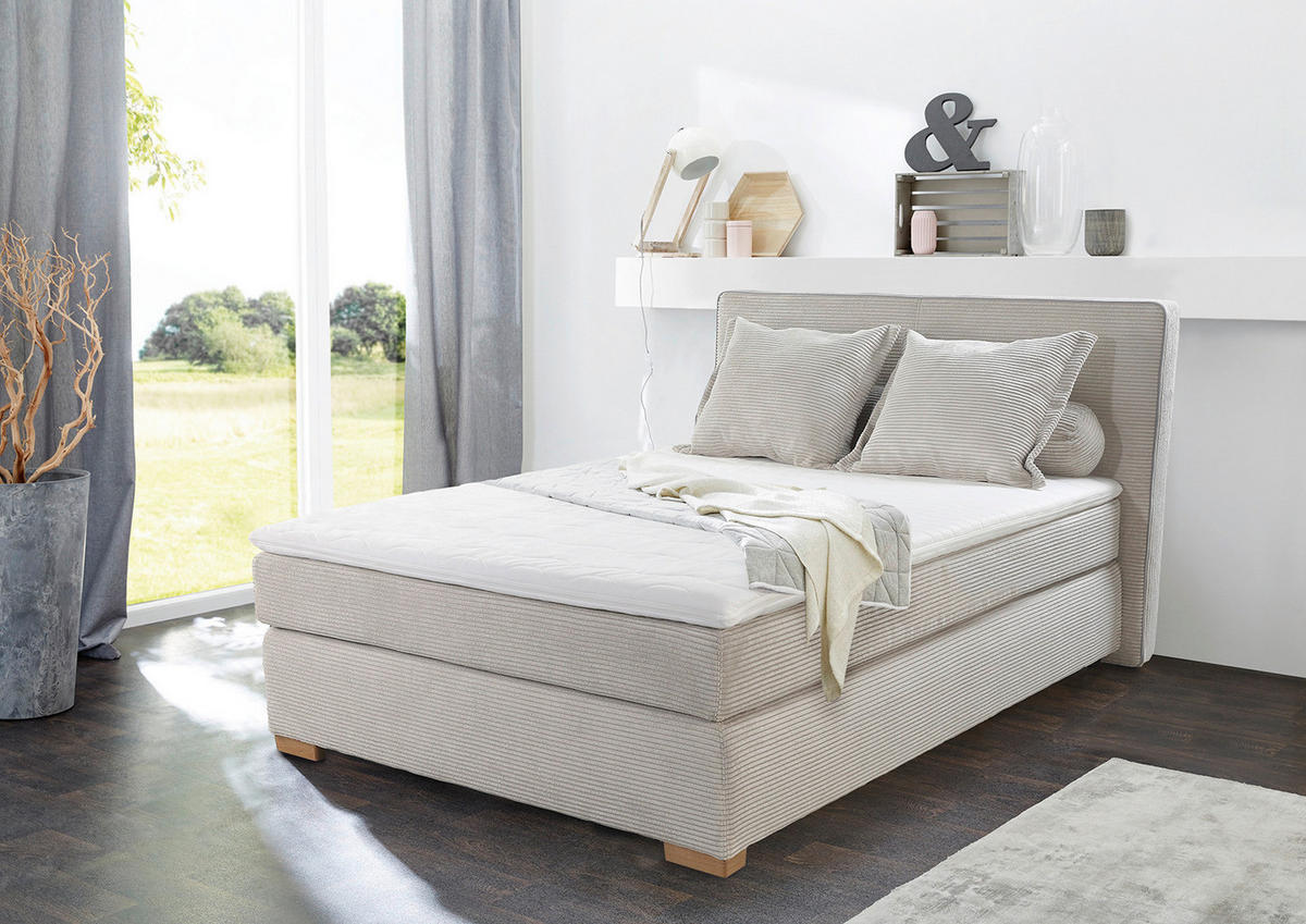 Boxspringbett  grege Liegefläche B/L: ca. 140x200 cm Romy_Boxspringbett - grege (156,00/107,00/211,00cm)