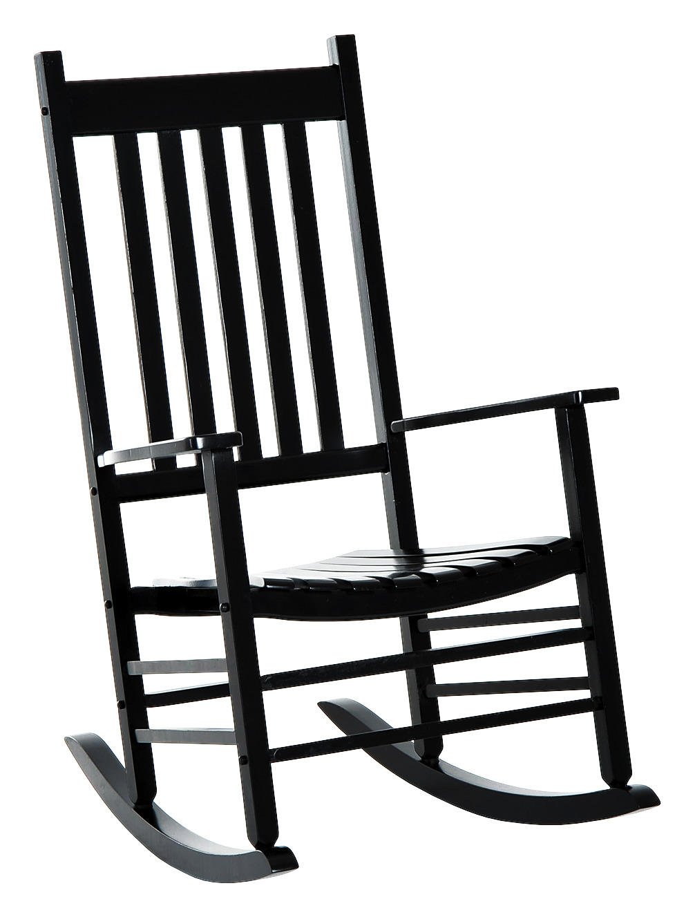 Outsunny Schaukelstuhl schwarz Holz B/H/T: ca. 69x115x86 cm Schaukelstuhl - schwarz (69,00/115,00/86,00cm)
