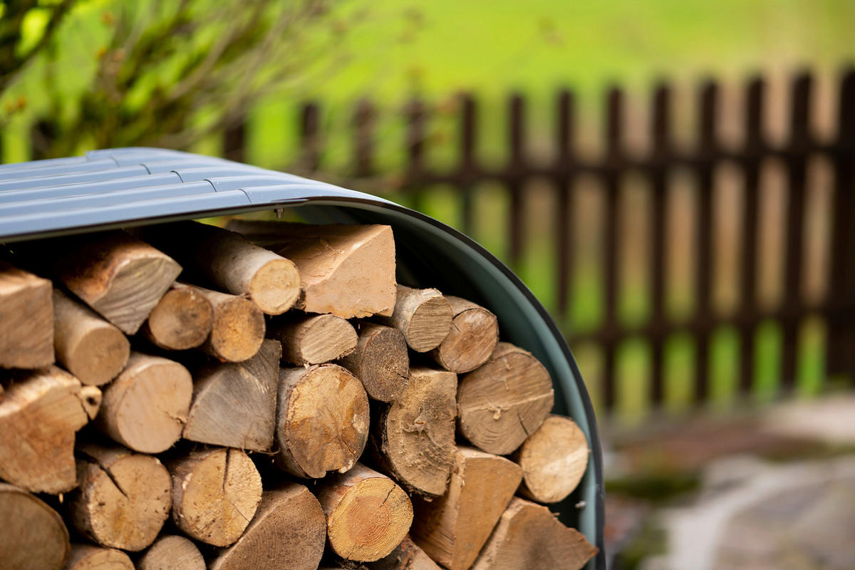 Westmann Kaminholzregal anthrazit B/H/L: ca. 46x111x212 cm Kaminholzregal - anthrazit (212,00/46,00/111,00cm) - Westmann