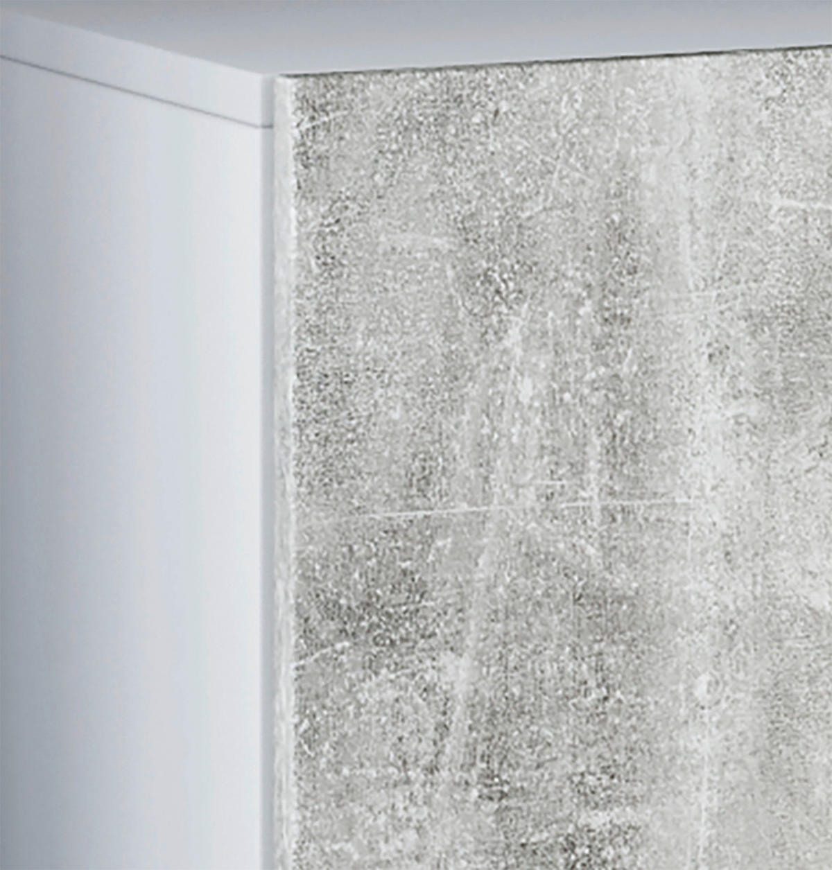 Badunterschrank Flandu Beton Optik weiß B/H/T: ca. 60x51x30 cm Flandu - Beton/weiß (60,00/51,00/30,00cm) - VCM Möbel