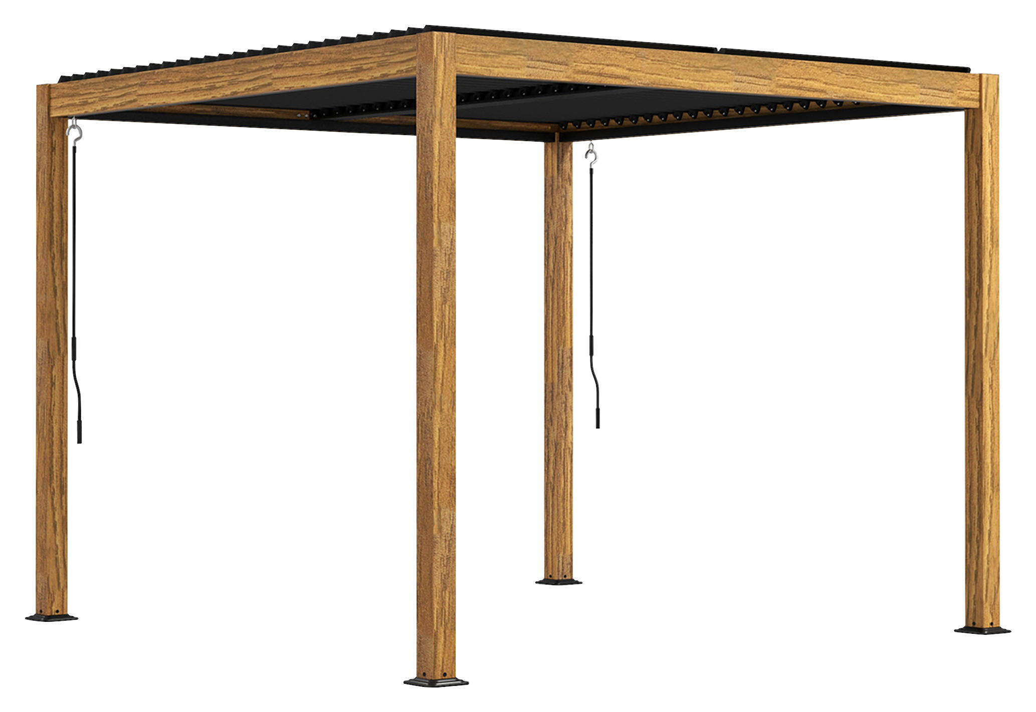 Outsunny Pavillon natur Aluminium B/H/L: ca. 297x297x228 cm Pergola - natur (228,00/297,00/297,00cm) - Outsunny