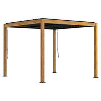 Outsunny Pavillon natur Aluminium B/H/L: ca. 297x297x228 cm Pergola - natur (228,00/297,00/297,00cm) - Outsunny