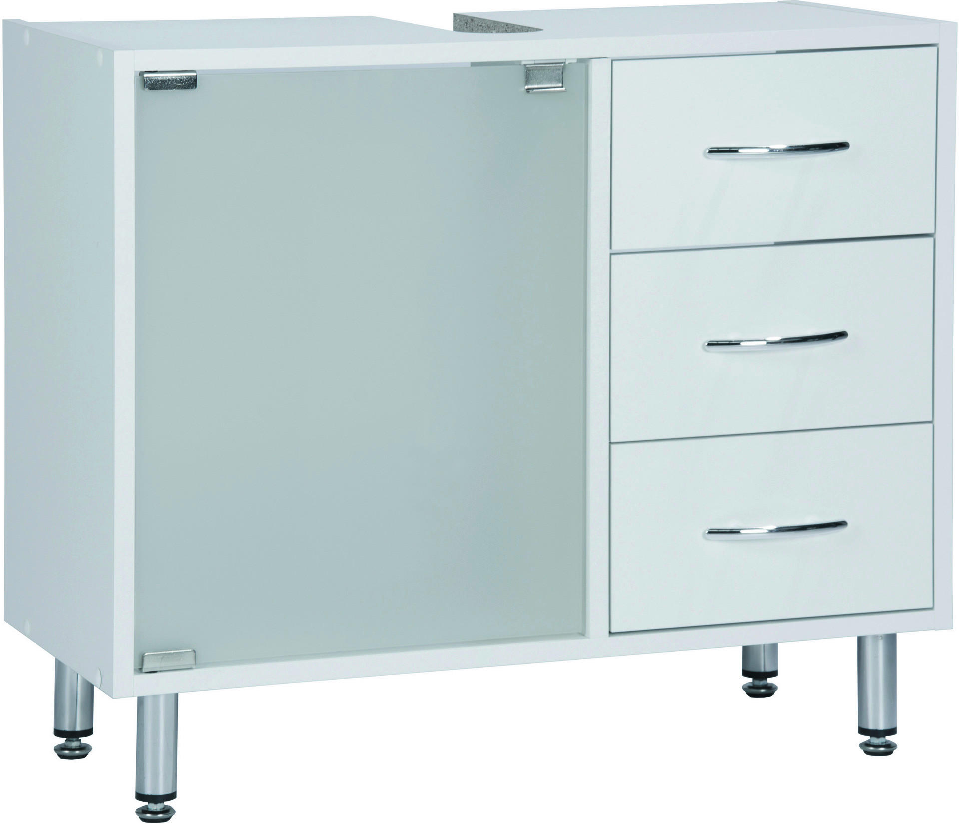 Waschbeckenunterschrank Lana weiß B/H/T: ca. 66x56x29 cm Lana - weiß (66,00/56,00/29,00cm)