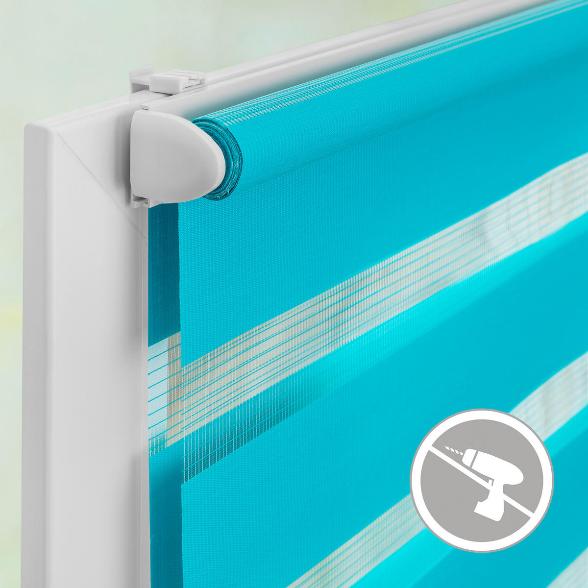 Doppelrollo Duo blau B/L: ca. 45x150 cm Duo - blau (45,00/150,00cm) - LICHTBLICK