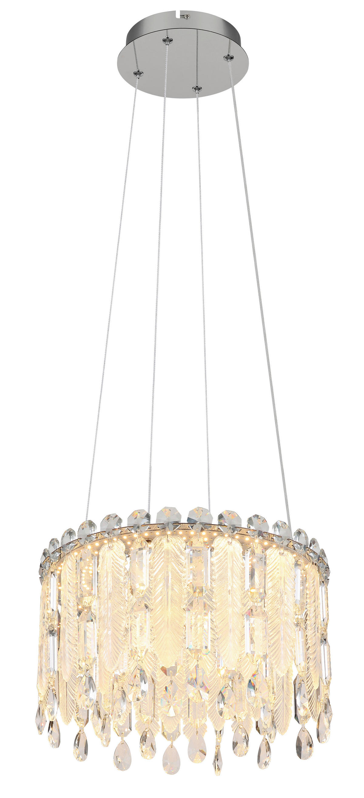 GLOBO Pendelleuchte KLUNKA - klar/Chrom (39,50/120,00cm) - GLOBO