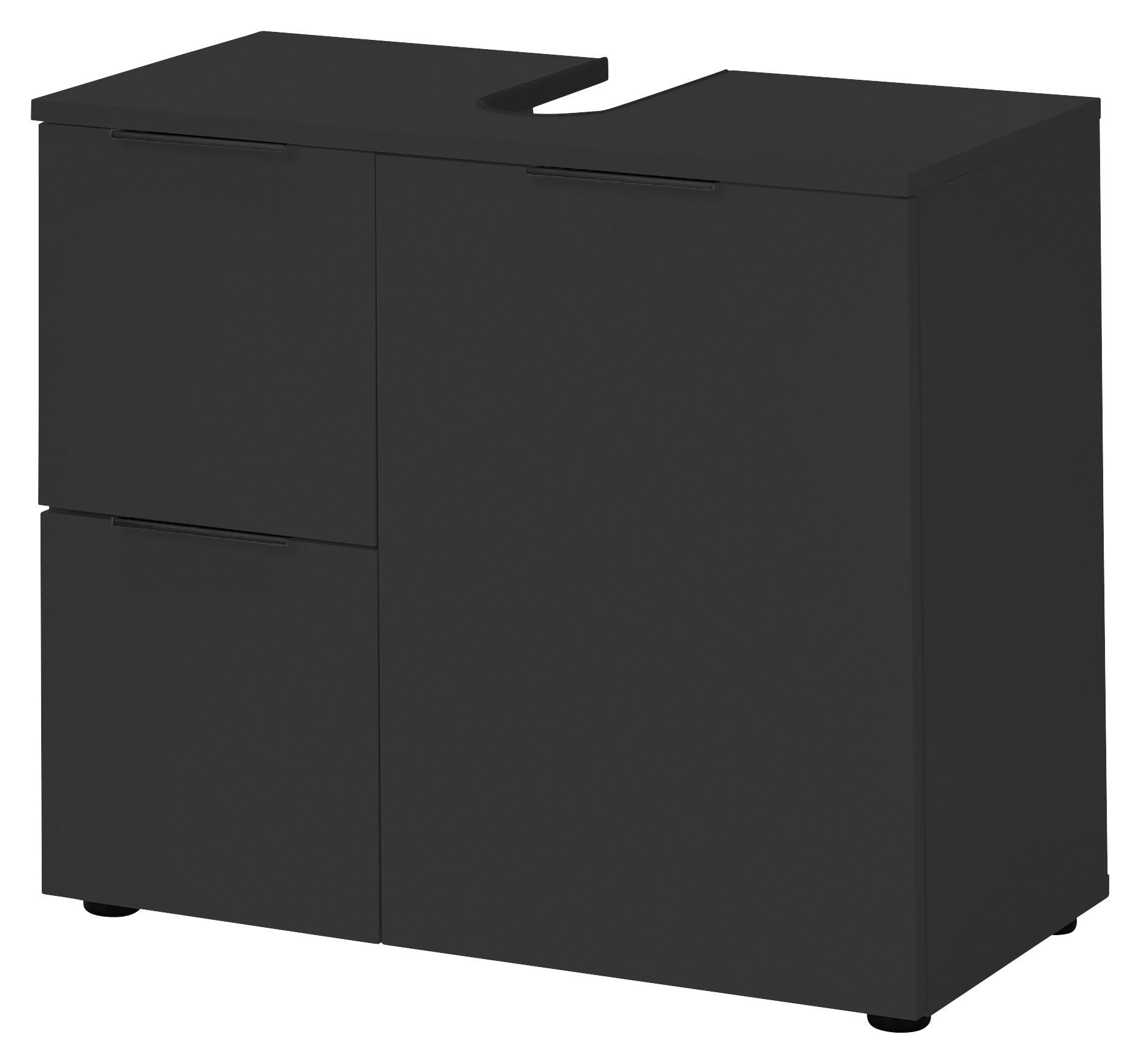 Waschbeckenunterschrank Porto schwarz B/H/T: ca. 70x60x35 cm Porto - schwarz (70,00/60,00/35,00cm)
