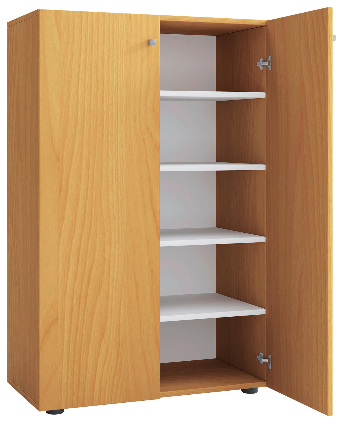Schuhschrank Lona buche Nachbildung weiß B/H/T: ca. 70x110x39 cm Lona - weiß/buche (70,00/110,00/39,00cm) - VCM Möbel