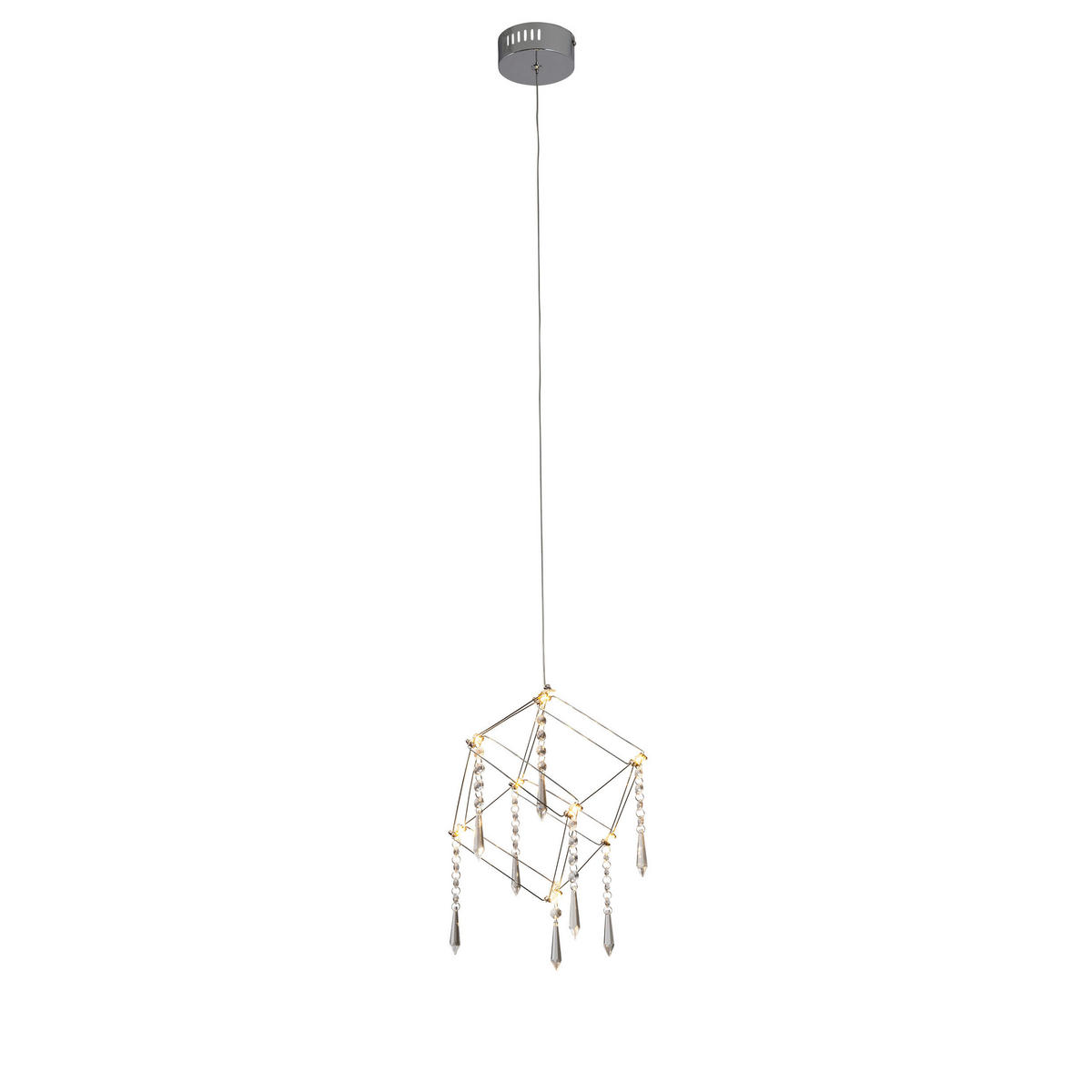 Näve Leuchten Pendelleuchte 6117842 Chrom Kunststoff Metall B/H/T: ca. 15,5x150x15 cm null 48 Brennstellen Araneus - Chrom (15,50/150,00/15,00cm) - Näve Leuchten