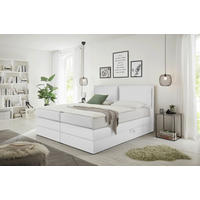 Boxspringbett Lissy weiß Kunstleder Liegefläche B/L: ca. 160x200 cm Lissy - weiß (164,00/114,00/220,00cm)