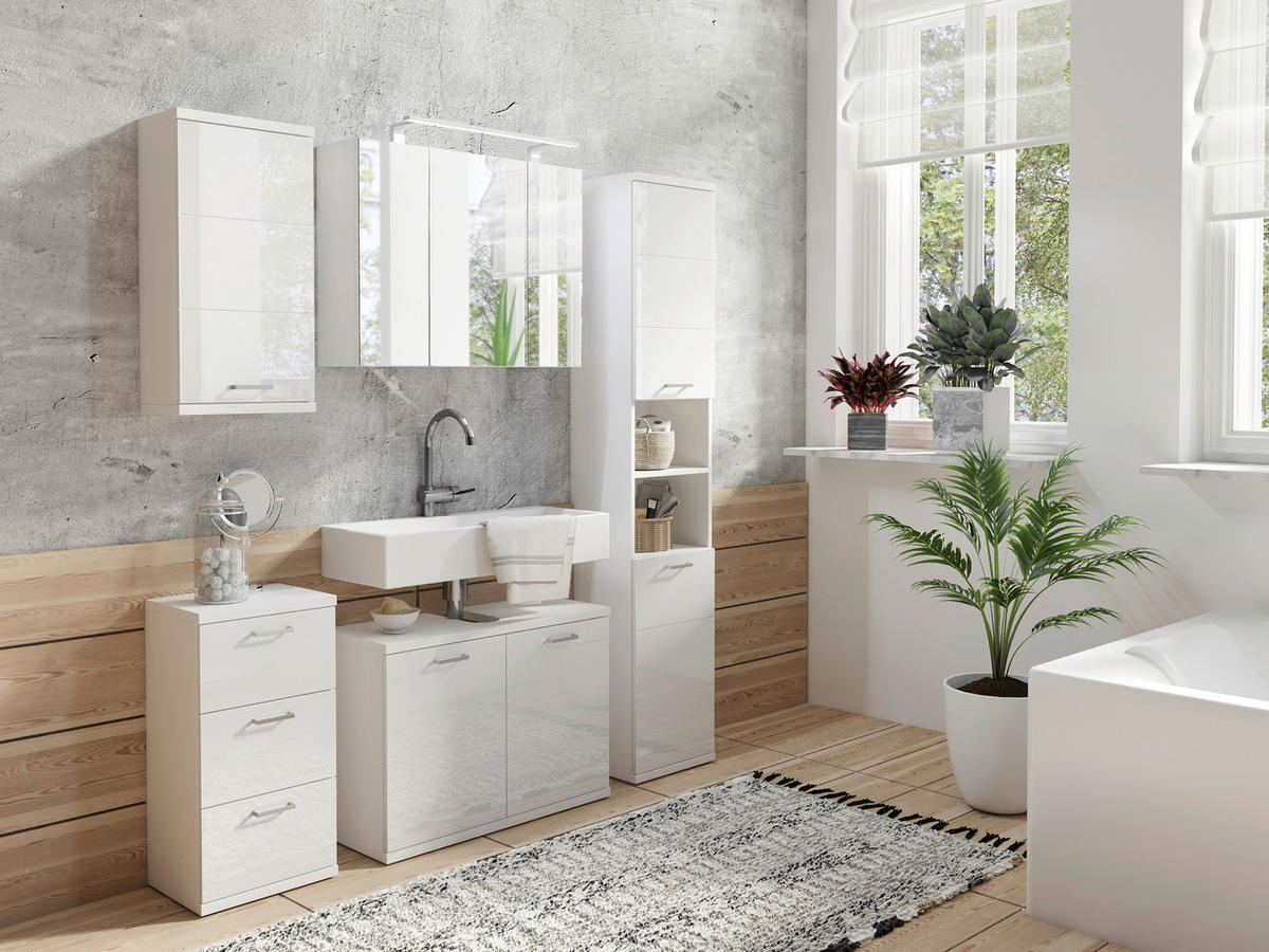 Spiegelschrank SPREE weiß B/H/T: ca. 80x60x20 cm SPREE - weiß (80,00/60,00/20,00cm) - byLIVING