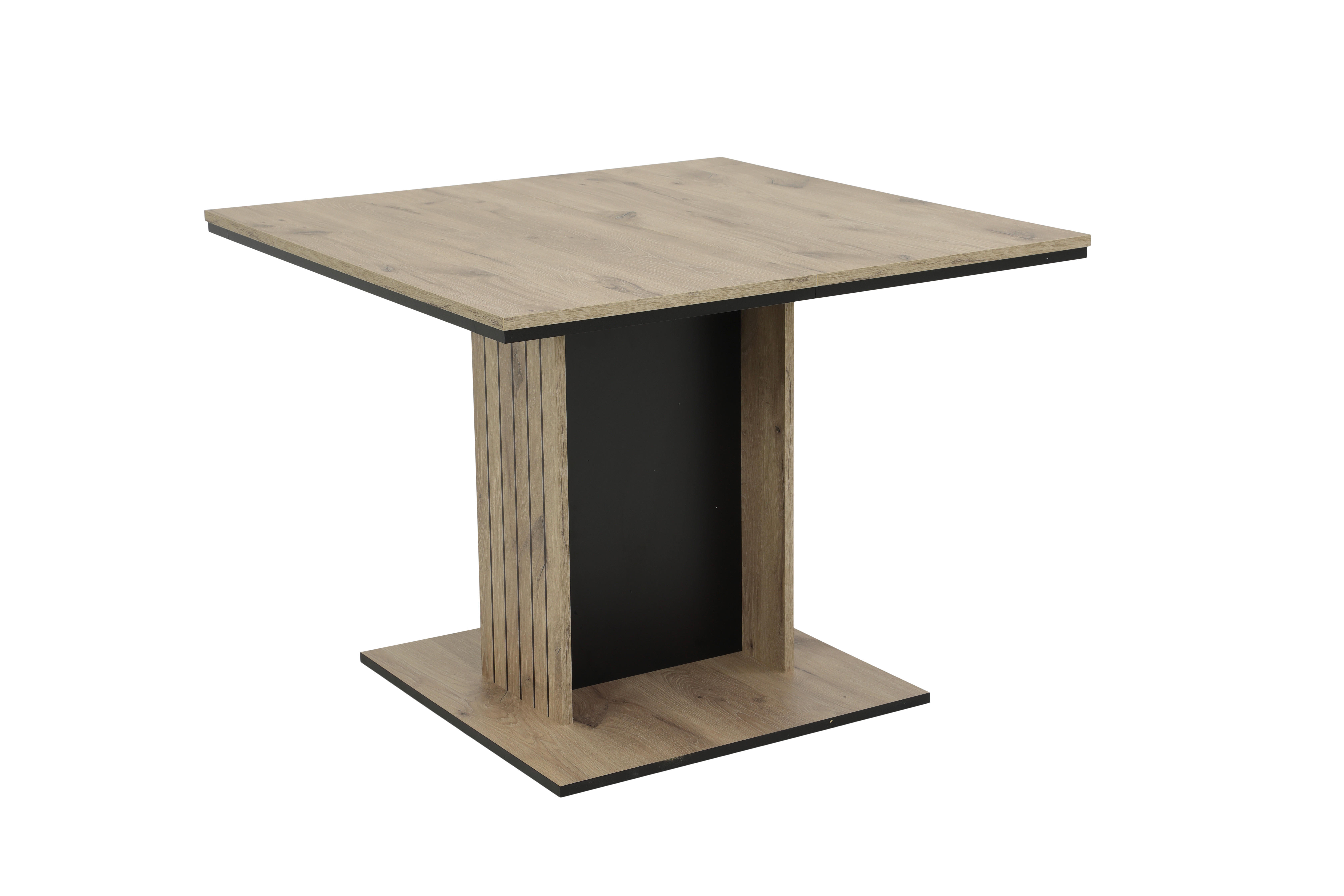 Säulenesstisch Raul Oak Eiche Viking Nachbildung B/H/T: ca. 100x76x100 cm Raul - schwarz/Oak (100,00/76,00/100,00cm)