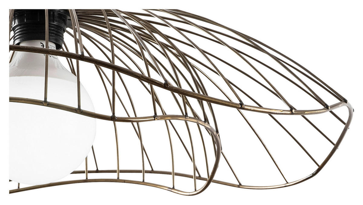 Opviq Pendelleuchte Farac bronze Eisen B/H/T/L/D: ca. 50x111x50x50x50 cm E27 1 Brennstellen Farac - bronze (50,00/50,00/111,00cm) - Opviq