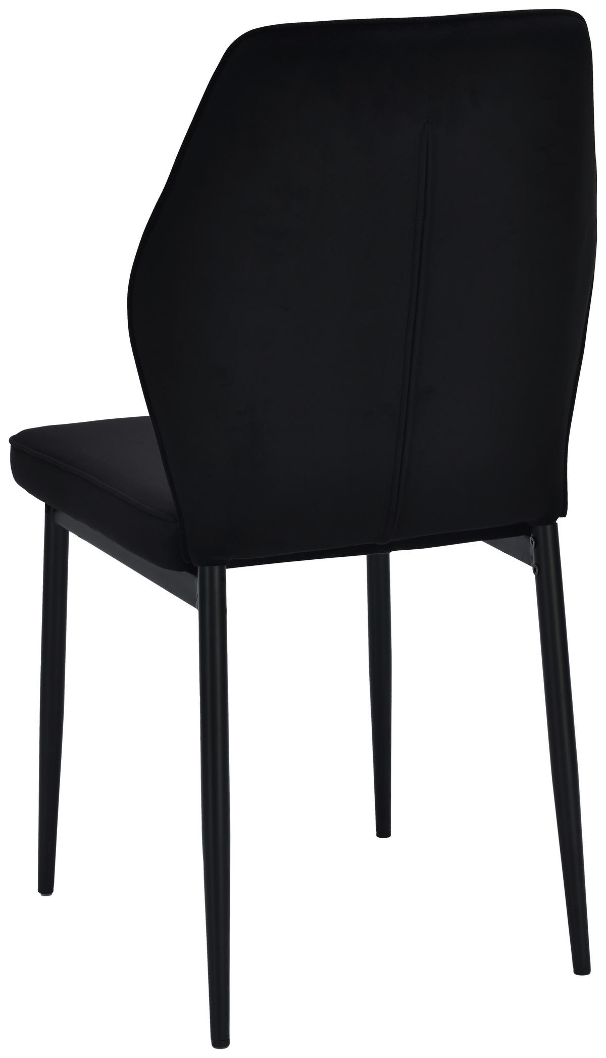 Stuhl Jimmy schwarz Samtoptik B/H/T: ca. 42x87,5x57 cm Jimmy - schwarz (42,00/87,50/57,00cm)