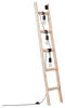 Brilliant Stehleuchte Ladder 93152/76 schwarz natur Metall Holz B/H/T: ca. 32x157,5x32 cm E27 3 Brennstellen Stehleuchte Ladder 93152/76 - natur/schwarz (32,00/157,50/32,00cm)