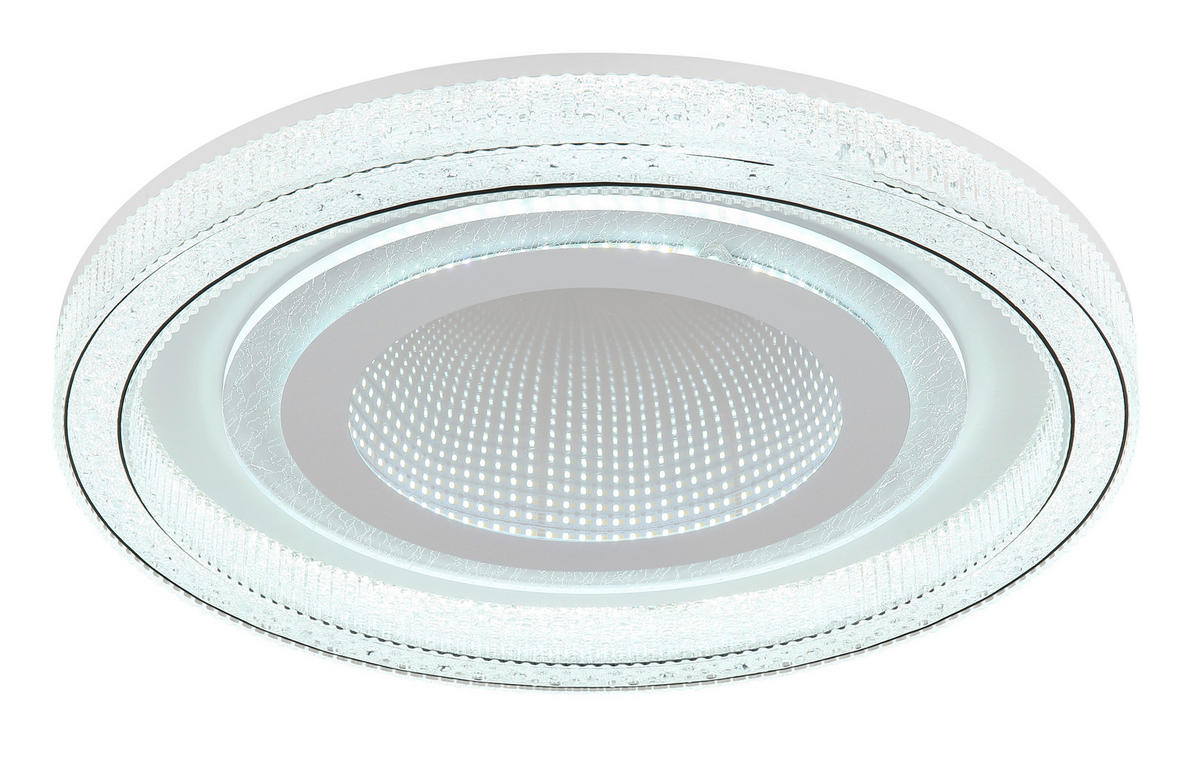 GLOBO Deckenleuchte klar mattschwarz Acryl Metall H/D: ca. 7x48 cm 1 Brennstellen ALSUNA - klar/mattschwarz (48,00/7,00cm) - GLOBO