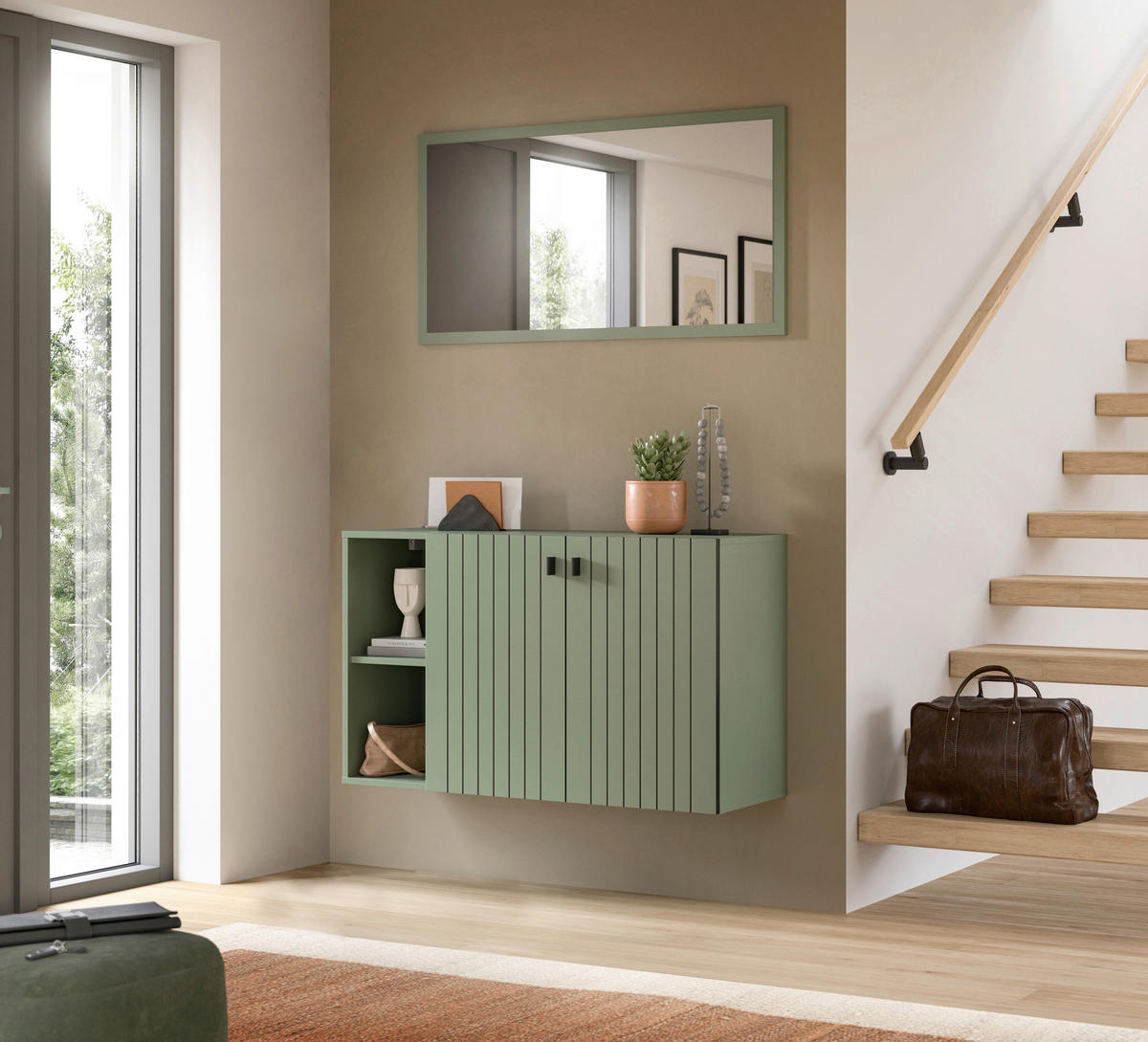 Sitzbank STATION grün B/H/T: ca. 106x63x37 cm STATION - grün (106,00/63,00/37,00cm) - xonox.home