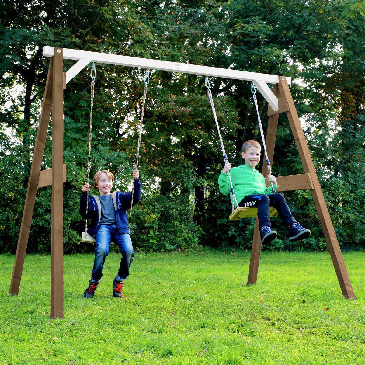 AXI Schaukel 4in1 SportsFun braun B/H/L: ca. 254x207x160 cm SportsFun - braun/weiß (160,00/254,00/207,00cm) - AXI
