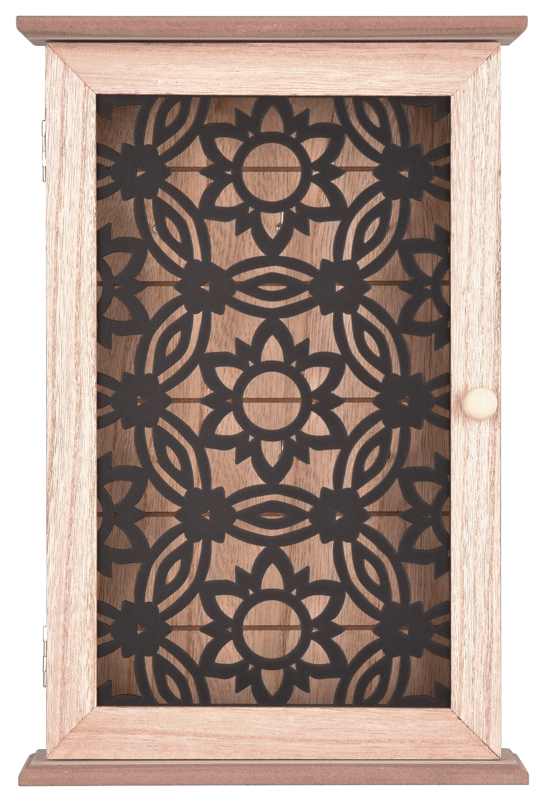 Schlüsselkasten Irena Eiche schwarz MDF B/H/T: ca. 20x30x7 cm Irena - Eiche/schwarz (20,00/30,00/7,00cm)