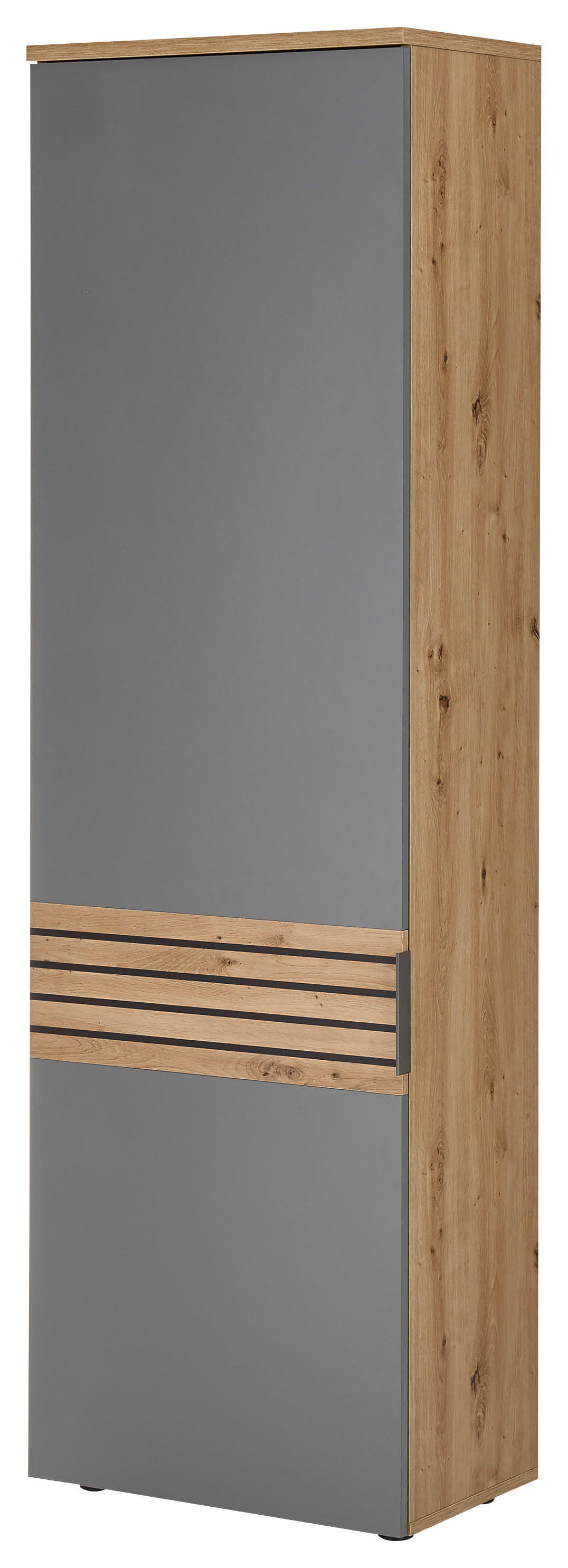 Garderobenschrank Milan Eiche Sonoma Nachbildung grau B/H/T: ca. 60x200x38 cm Milan - Eiche/grau (60,00/200,00/38,00cm)