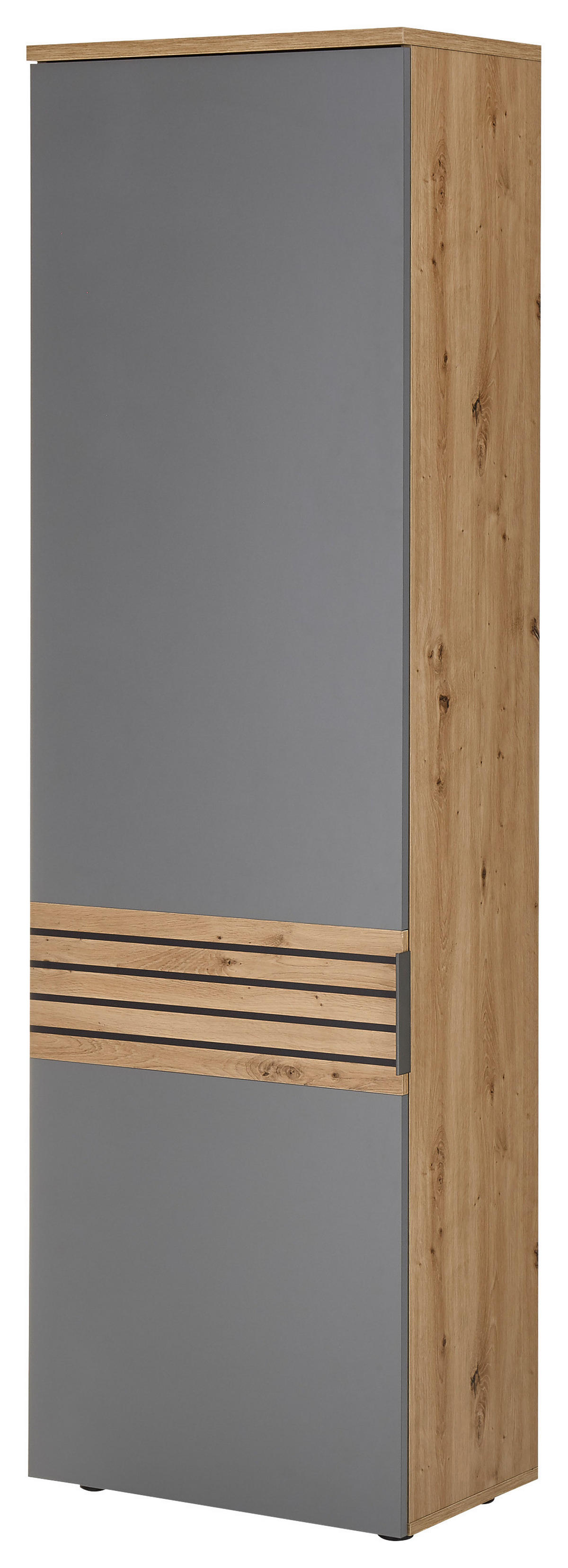 Garderobenschrank Milan Eiche Sonoma Nachbildung grau B/H/T: ca. 60x200x38 cm Milan - Eiche/grau (60,00/200,00/38,00cm)