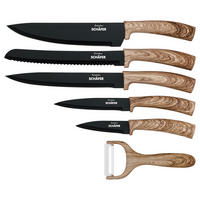 SCHÄFER Messerset Maple Wood schwarz Edelstahl 6 tlg. Maple Wood - schwarz - SCHÄFER