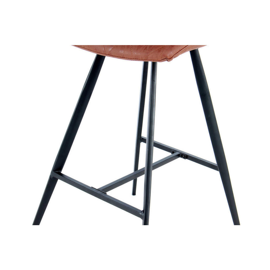 Thumbnail - Barhocker Frances 400 2er braun Kunstleder B/H/T: ca. 47,5x107x57,5 cm