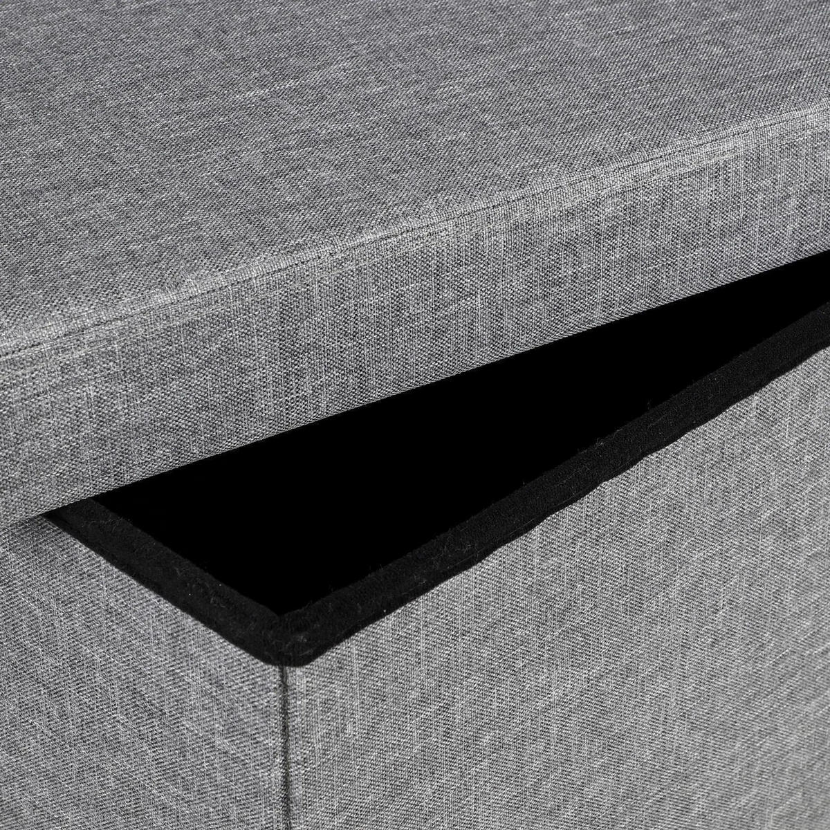 HI Sitzbank mit Aufbewahrungsfunktion grau B/H/L: ca. 38x38x76 cm Sitzbank_mit_Aufbewahrungsfunktion - grau (76,00/38,00/38,00cm) - HI