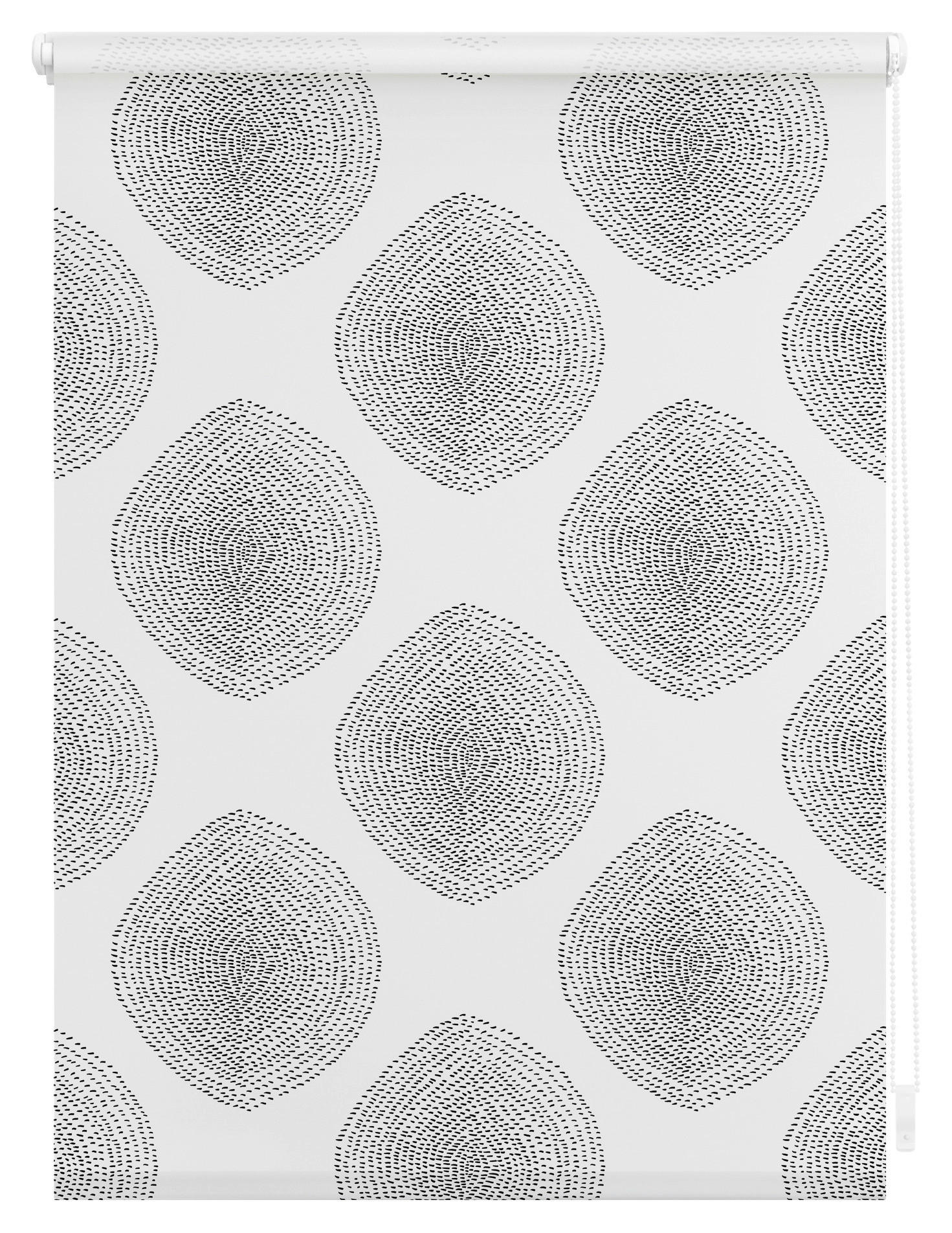 Thumbnail - Rollo Stripy Boho Drop weiß B/L: ca. 120x150 cm