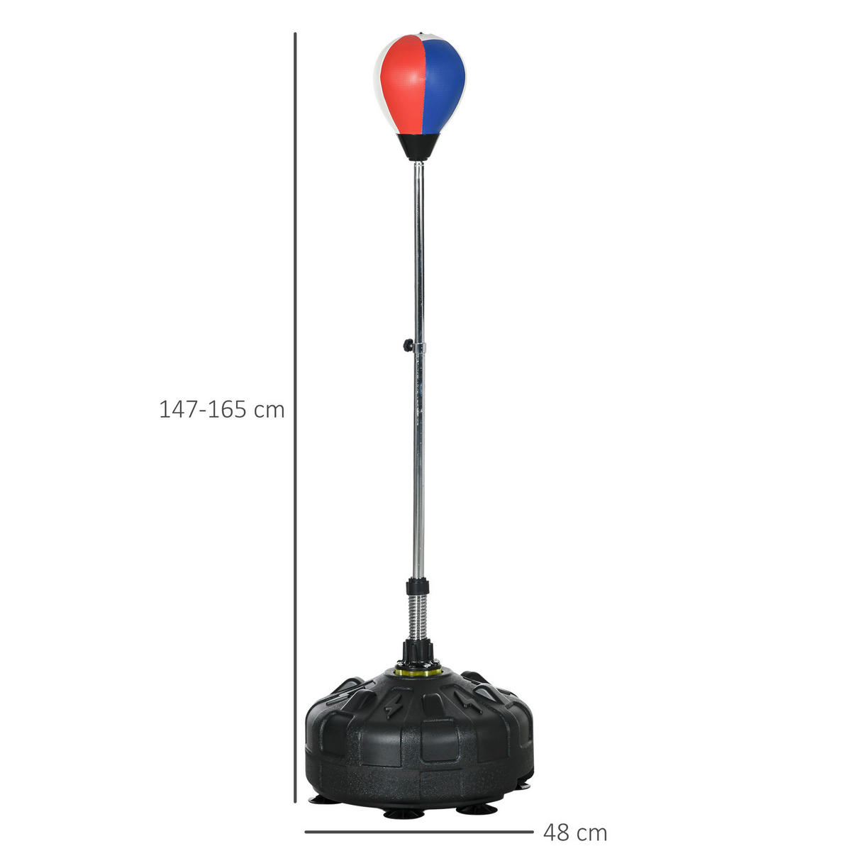 SPORTNOW Fitness-Zubehör rot Kunstleder B/H/L: ca. 48x48x165 cm Punchingball - rot/schwarz (165,00/48,00/48,00cm) - SPORTNOW