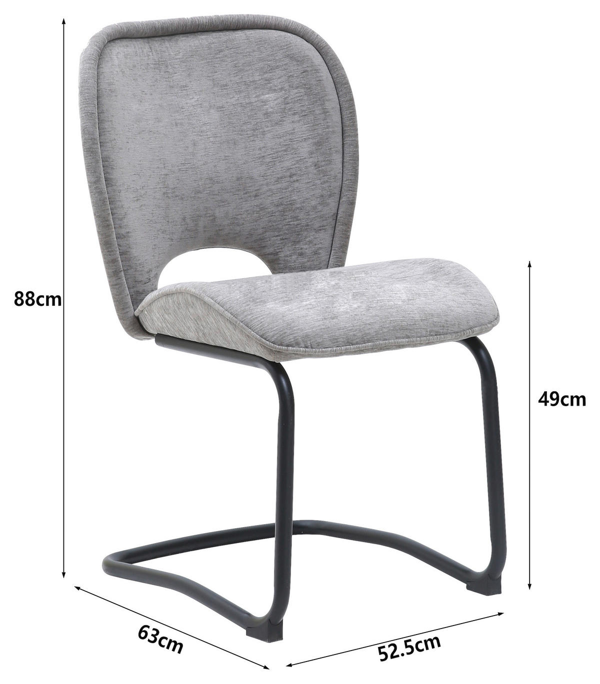 grau schwarz Microfaser Metall Maja - schwarz/grau