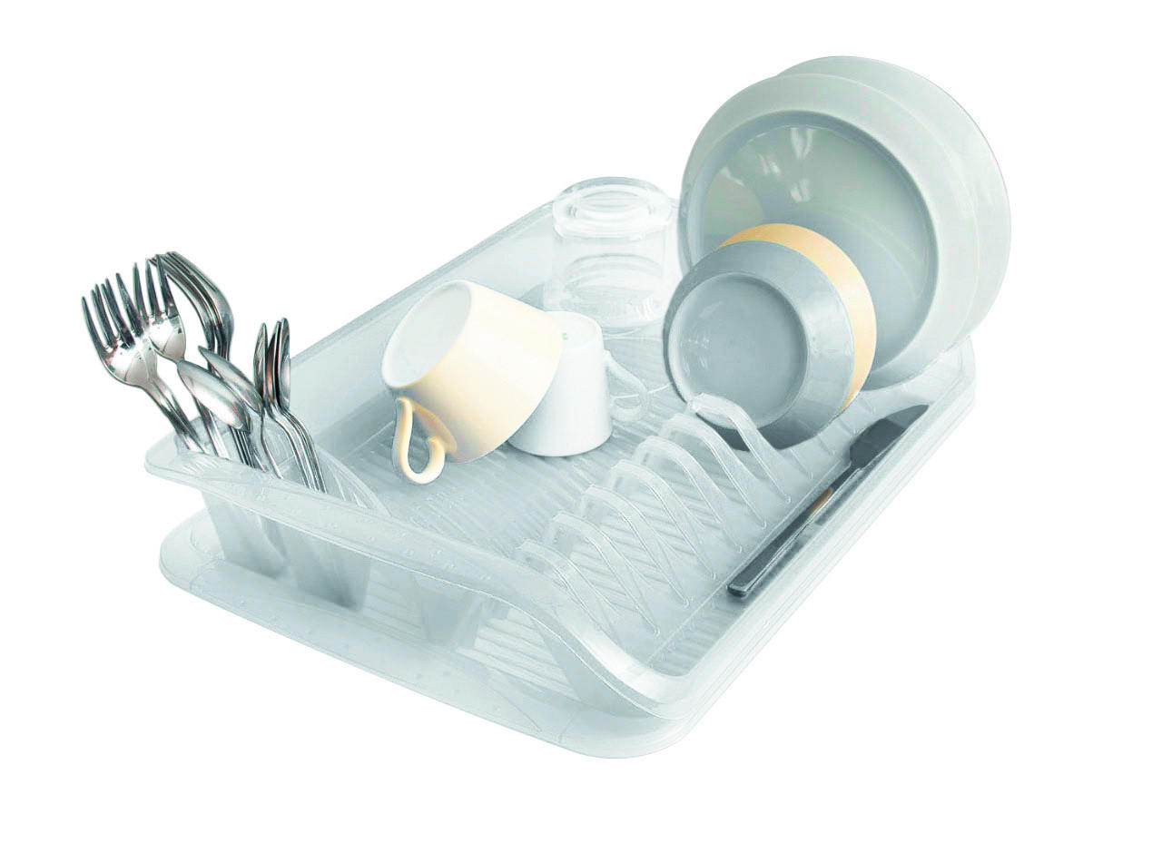 keeeper Geschirrablaufkorb transparent B/H/L: ca. 20x8x20 cm Geschirrablaufkorb+Tablett - transparent (20,00/20,00/8,00cm) - keeeper