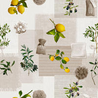 Abwaschbarer Tischbelag Cuisine Lemon silber B: ca. 140 cm Cuisine Lemon - bunt/silber (140,00cm)