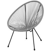 POCOline Gartenstuhl Acapulco grau Stahlrohr B/H/L: ca. 73x84x76 cm Acapulco - grau (76,00/73,00/84,00cm) - POCOline